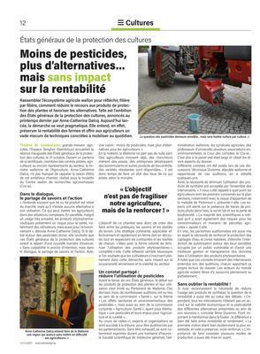 Moins de pesticides,plus d’alternatives… mais sans impactsur la rentabilité